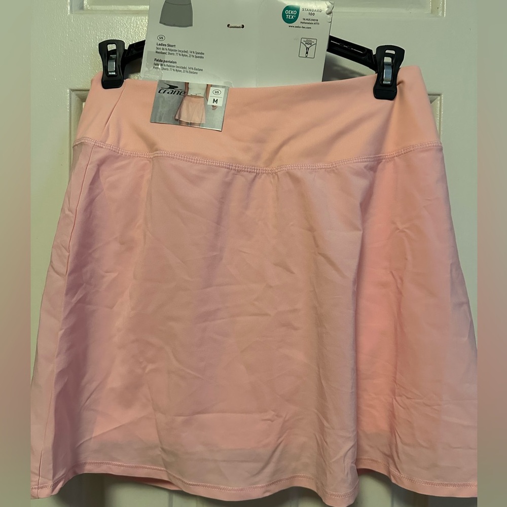 NWT-Ladies Pink Athletic Skort with hidden waist band pocket-medium-